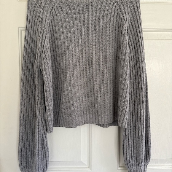 Shein Gray Ribbed Knit Cropped Sweater Size S - Picture 9 of 9